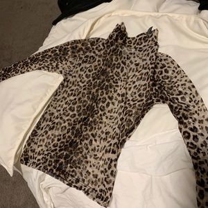 Mesh cheetah long  sleeve (forever 21)